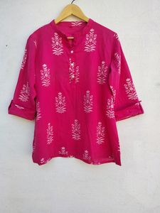 Rose Pink Short Kurti