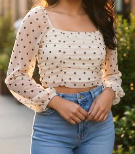 Polka Dot Crop Top