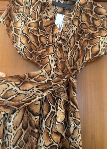 Chic Animal Print Midi Dress