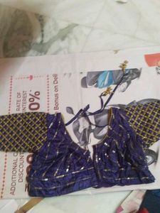 Embroidered Purple Blouse