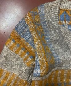 Patterned V-Neck Sweater