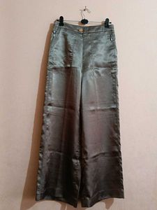 Elegant Bronze Wide-Leg Pants