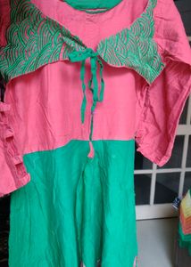 Green Pink Anarkali