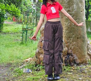 Red Ghost Crop Top @affordable price