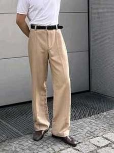 Old Money Pleated Khaki Trousers