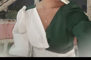 Two-Tone Twisted Crop Top