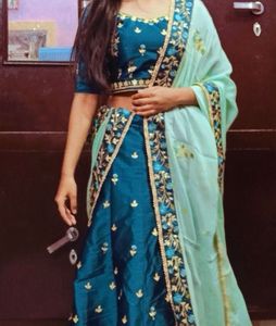 Blue Party Wear Lehnga