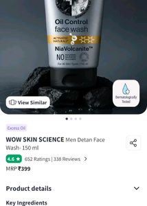 WOW Skin Science Detan Men&#39;s Face Wash