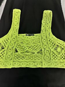 Georgette Kurta With Crochet