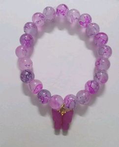 MARBLE BEADS BRACELET WITH CHARM