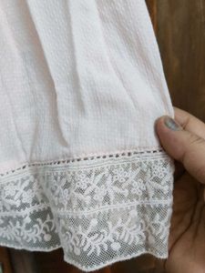 Peach Sleeveless Lace Top