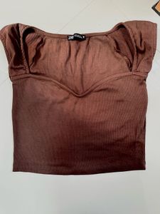 Brown Crop Top