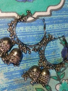 Oxidised Jhumka Earings