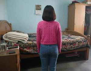 Pink Knit Cropped Sweater