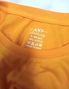 Orange Graphic Print T-Shirt