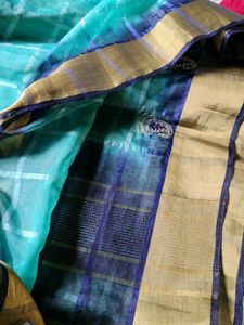 Elegant Teal & Blue Saree