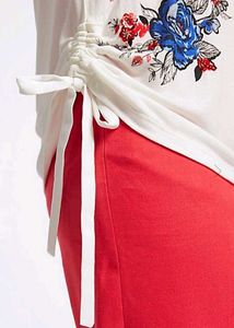 Embellished Floral Print Long Sleeve Top