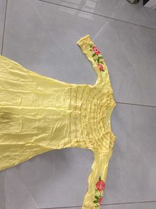 Yellow Embroidered Dress