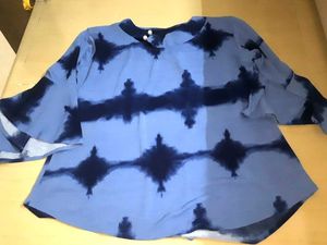 Blue Tie-Dye Top