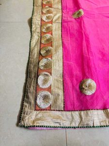Hot Pink Saree