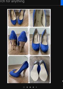 Blue Platform Heels