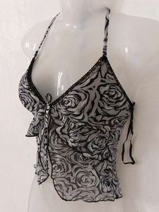 Y2K Floral Halter Top