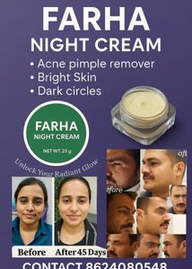 Herbal Night Cream  Acne pimple remover• Bright Sk