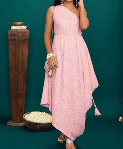 Gajra Gang Pink One Shoulder Dress