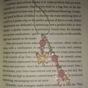 Pink Bow And Butterfly Beads Phone Charm