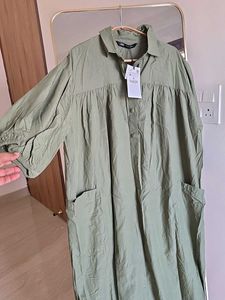 🔻PRICE DROP - ZARA Green Shirt Dress