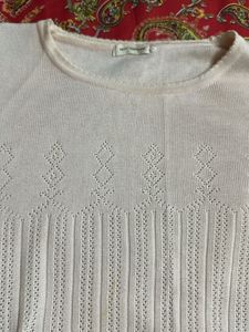 White Knit Top