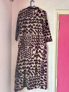 Dark Purple And Cream Kurta