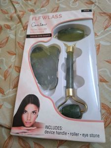 Rose Quartz Facial Roller And Guasha Stone