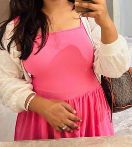 Pink Maxi Sundress no jacket