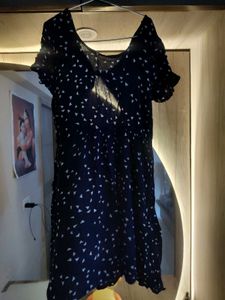 Navy Triangle Print Dress