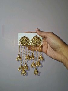 vintage Gold Jhumka Earrings(inspo from bahubali)