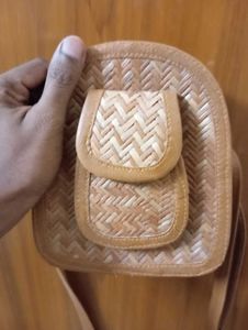 Woven Straw Crossbody Bag