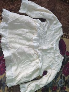 Ivory Lace Trimmed Top