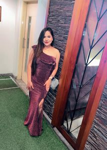 Beautiful One Shoulder Dress With Slit