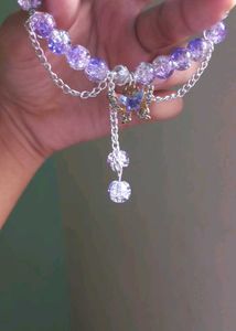 Fancy Purple Bracelet With Royal Butterfly