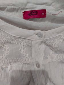 White Embroidered Top