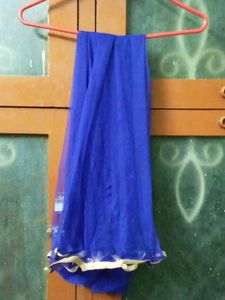 Girls Gorgeous Ink Blue Lehenga Dress With Long Top Padded Chest, Will Fit 12-13yr Girl Child