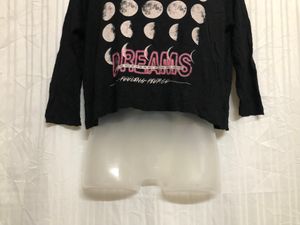 Strsdivarius Black Crop Top