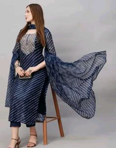 Elegant Striped Kurta Set