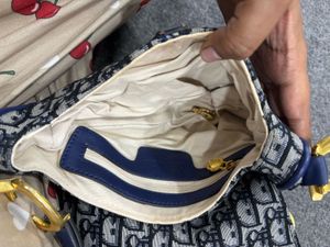 Dior Blue Saddle Bag Coded