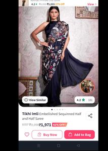New Elegant Navy Blue Saree 💙