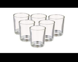 Clear Glass Candle Holders (Set of 6)