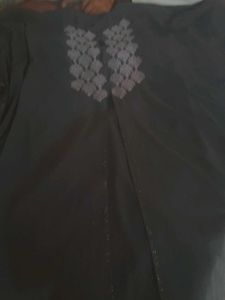 Grey Color Abaya With Duptta