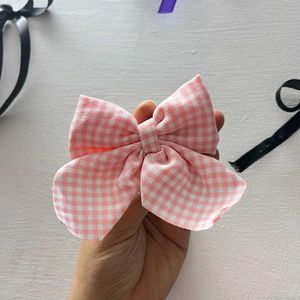 Check And Plain Bow Hairpins Or Hairrubbers