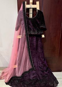 Elegant Velvet Lehenga Choli